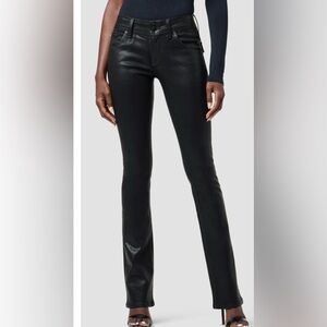 Hudson Black Coated Skinny Jeans